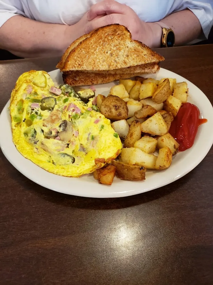 Ham Omelette with Home Fries