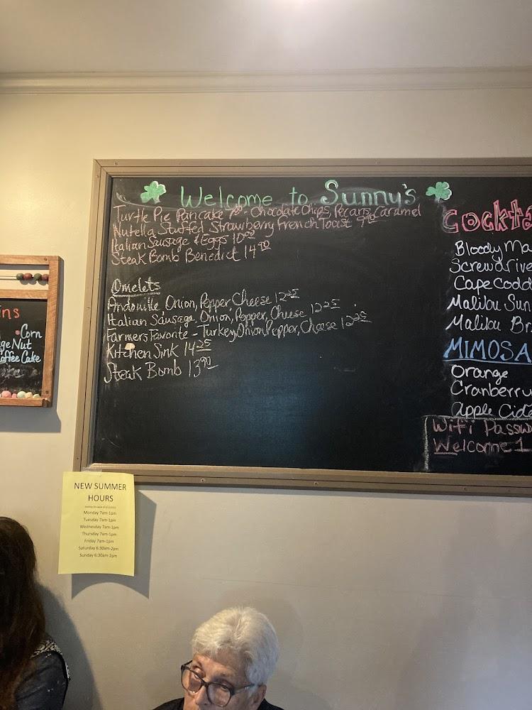 Sunny's Restaurant Menu image 2