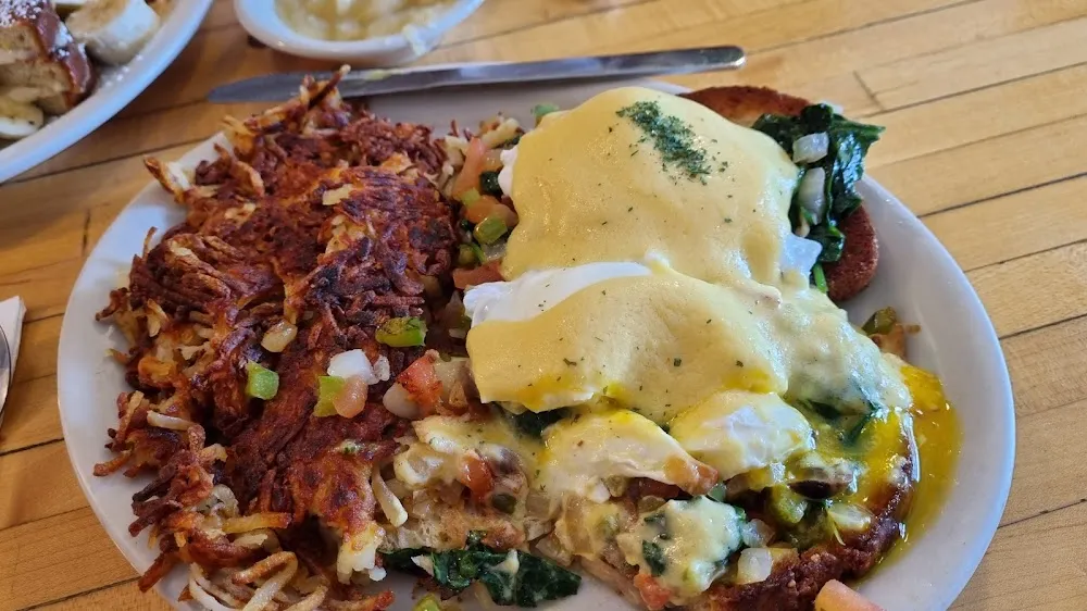 Vegetable GGS Benedict with Gluten Free Toast